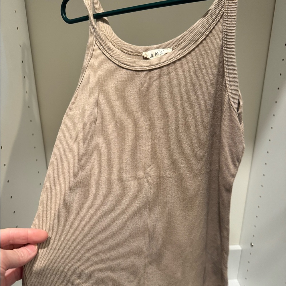 Beige Women's Tank Top